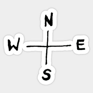 Compass N S E W Sticker